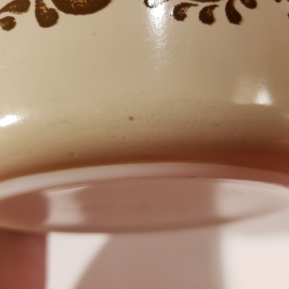 Vintage Pyrex Homestead pattern tabbed, Cinderella, round, casserole, NO LID - Picture 6 of 9